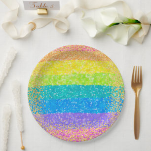 Kindergeburtstag - Regenbogen Pappteller