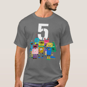 Kindergeburtstag Robot Age 5. Geburtstagsrobotik T-Shirt