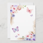 Kindergeburtstag Rosa Lila Schmetterlinge Einladung (Rückseite)