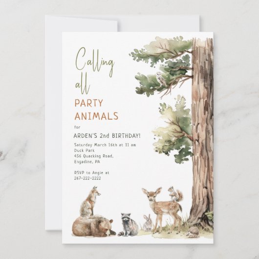 Kindergeburtstag "Rufen alle Party" Einladung (Vorderseite)