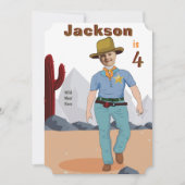 Kindergeburtstag Sheriff Einladung (Vorderseite)