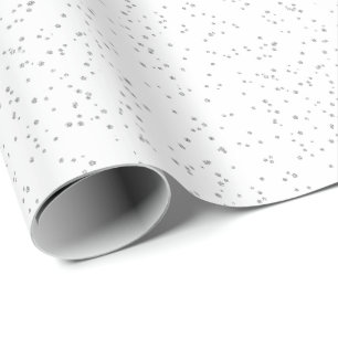 Kindergeburtstag Silber Glitter Geschenkpapier