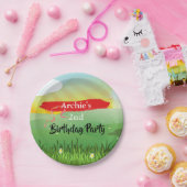 Kindergeburtstag Spaß Fields Rustikales Festival Pappteller (Party)