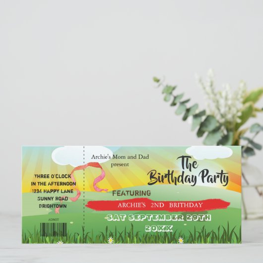 Kindergeburtstag Spaß Rustikales Festival (Stehend Vorderseite)