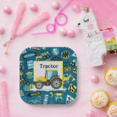 Kindergeburtstag Spielzeug Traktor Pappteller (Party)