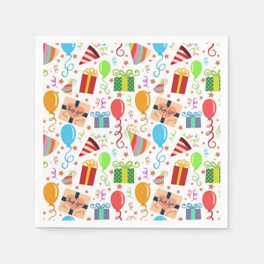 Kindergeburtstag-Thema Drucken Serviette (Vorderseite)