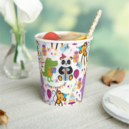 Kindergeburtstag Tiere Pappbecher