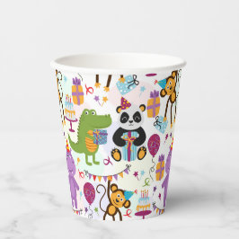 Kindergeburtstag Tiere Pappbecher