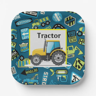 Kindergeburtstag Toy Traktor Pappteller