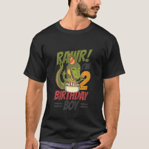 Kindergeburtstag Trex Dinosaur 2. Geburtstag Junge T-Shirt