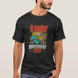 Kindergeburtstag Trex Dinosaur 2. Geburtstag Junge T-Shirt