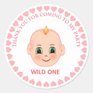 Kindergeburtstag Vielen Dank Runder Aufkleber