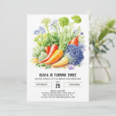 Kindergeburtstag vom Erzeuger zum Verbraucher Einladung (Stehend Vorderseite)