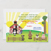 Kindergeburtstag von Barnyard Einladung (Vorderseite)