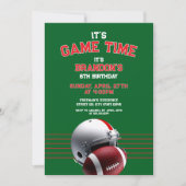 Kindergeburtstag von Green & Red Football Einladung (Vorderseite)