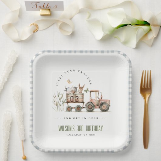 Kindergeburtstag von Rotrosttieren Pappteller (Hochzeit)