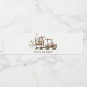 Kindergeburtstag von Rotrosttieren Wasserflaschenetikett (Einzelnes Label)