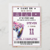 Kindergeburtstag von Videospielen Einladung (Vorderseite)