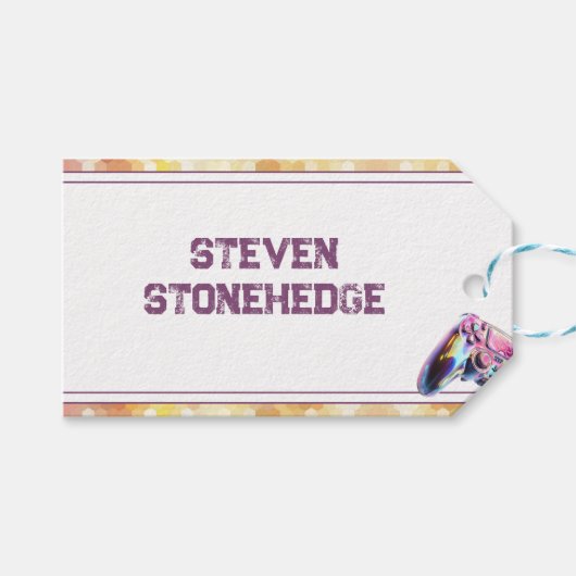 Kindergeburtstag von Videospielen Geschenkanhänger (Vorderseite (Horizontal))