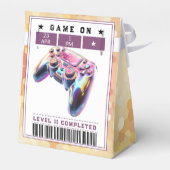 Kindergeburtstag von Videospielen Geschenkschachtel (Rückseite)