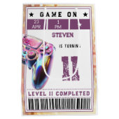 Kindergeburtstag von Videospielen Mittlere Geschenktüte (Rückseite)