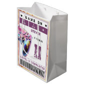 Kindergeburtstag von Videospielen Mittlere Geschenktüte (Rückseite Schrägansicht)