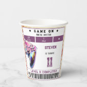 Kindergeburtstag von Videospielen Pappbecher (Rückseite)