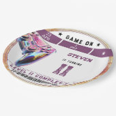 Kindergeburtstag von Videospielen Pappteller (Schrägansicht)