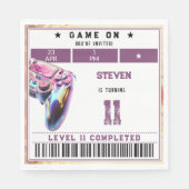 Kindergeburtstag von Videospielen Serviette (Vorderseite)