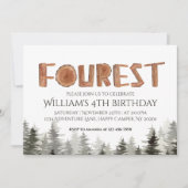 Kindergeburtstag Wald Einladung (Vorderseite)