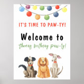 Kindergeburtstag Wasserfarbe Poster (Vorne)