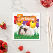 Kindergeburtstag Weiße Guinea Schweineblätter Part Serviette (Beispiel)