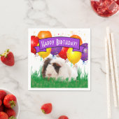 Kindergeburtstag Weiße Guinea Schweineblätter Part Serviette (Beispiel)