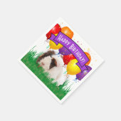 Kindergeburtstag Weiße Guinea Schweineblätter Part Serviette (Ecke)