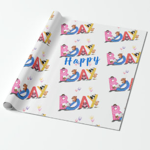 Kindergeburtstag Wrapping Paper Happy Bears Party Geschenkpapier