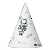 Kindergeburtstag zum Thema "niedlicher Astronaut i Partyhütchen (Links)