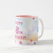 Kindergeburtstag Zweifarbige Tasse (VorderseiteRechts)
