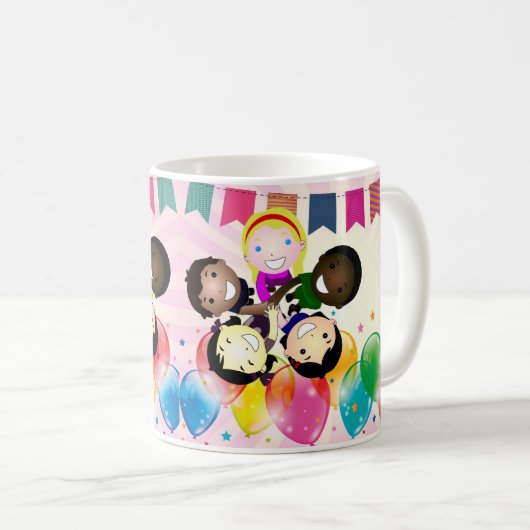 Kindergeburtstage & Party Liebhaber Kaffeetasse (VorderseiteRechts)