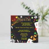 Kindergeburtstageinladung 043 magisches Party Einladung (Stehend Vorderseite)