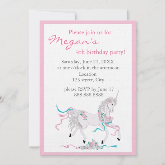 Kindergeburtstags-Einladung Einladung (Vorderseite)