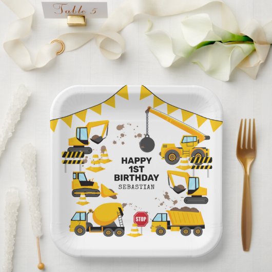 Kindergeburtstagsfeier Bau Pappteller (Hochzeit)
