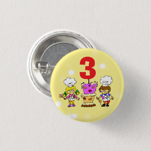 Kindergeburtstagsfeier 'Kleiner Koch' zum 3. Gebur Button