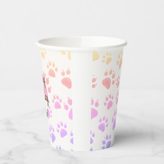 Kindergeburtstatue Pappbecher (Links)