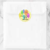 Kindergeburtsterücker Runder Aufkleber (Tasche)