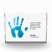 Kindergedicht der Mutter - Kinderhandprint Fotoblock (Vorderseite)