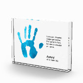 Kindergedicht der Mutter - Kinderhandprint Fotoblock (Rechts)