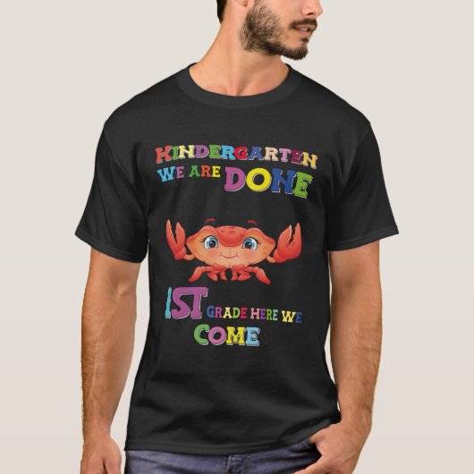 Kindergen wir sind fertig 1. Klasse Crab T-Shirt (Vorderseite)