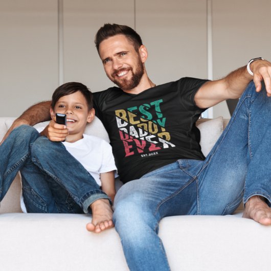Kindergeschenk an Vater Moderne Typografie Best Da T-Shirt