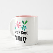 Kindergeschenk für Großmutter-Muttertag Zweifarbige Tasse (Vorderseite Links)