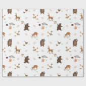 Kindergeschenk Niedlicher Bärenwald Geschenkpapier (Flach)